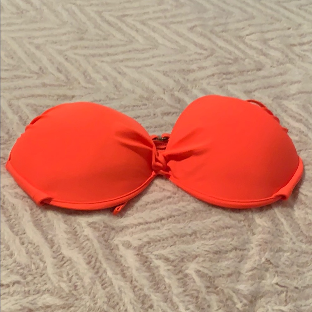 Neon orange bikini top